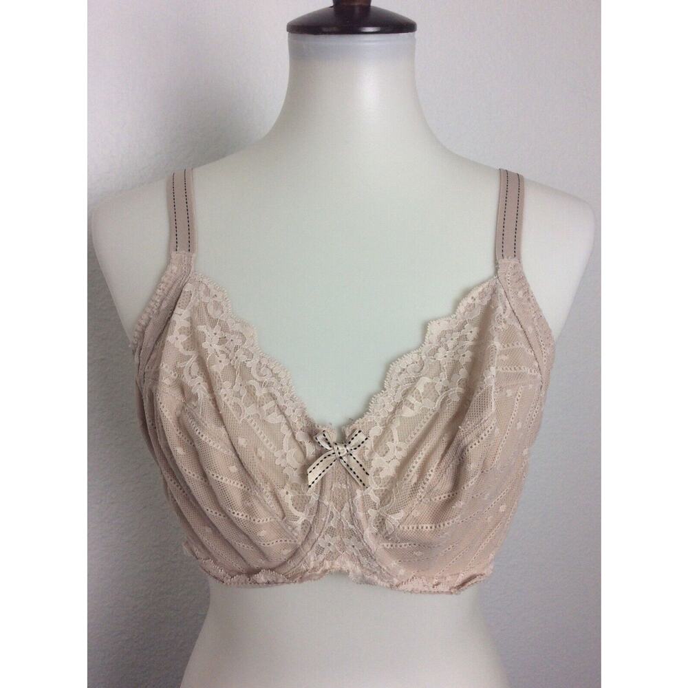 Chantelle Lingerie Bra Lace Stripe Underwire Mesh